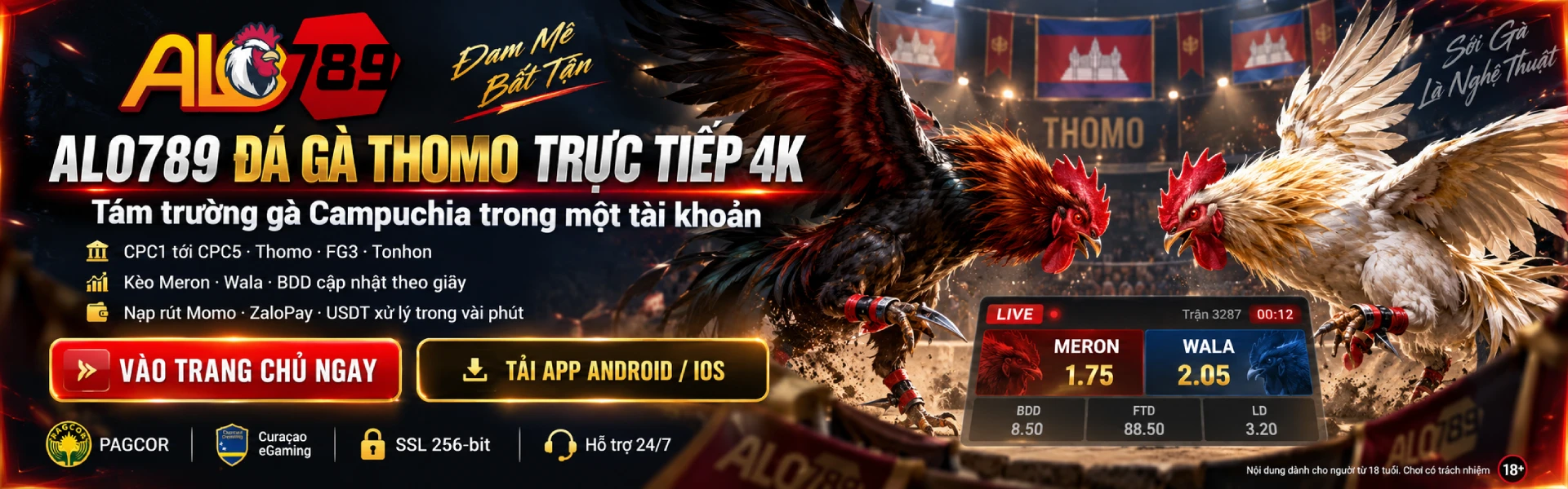ALO789 ĐÁ GÀ THOMO TRỰC TIẾP 4K