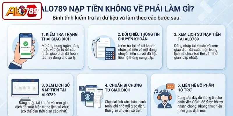 ALO789 nạp tiền không về bạn cần kiểm tra lại thông tin