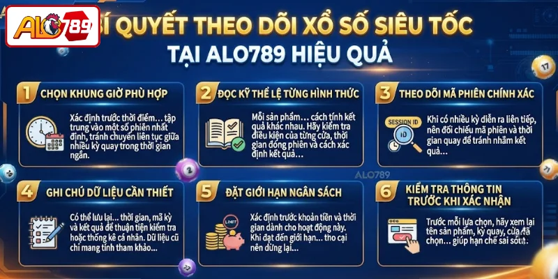Bí quyết theo dõi xổ số siêu tốc tại ALO789 hiệu quả