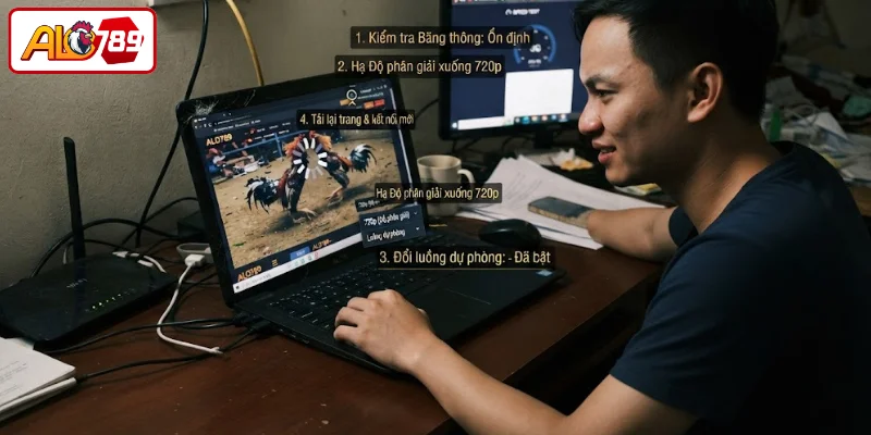 Cách xử lý đá gà bị giật lag tại ALO789 hiệu quả