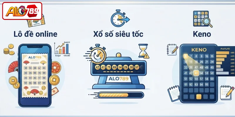 Khám phá 3 hình thức xổ số tại ALO789