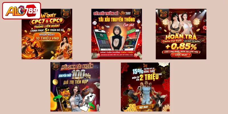 Ưu đãi ALO789 nổi bật từ sự kiện đến nạp tiền
